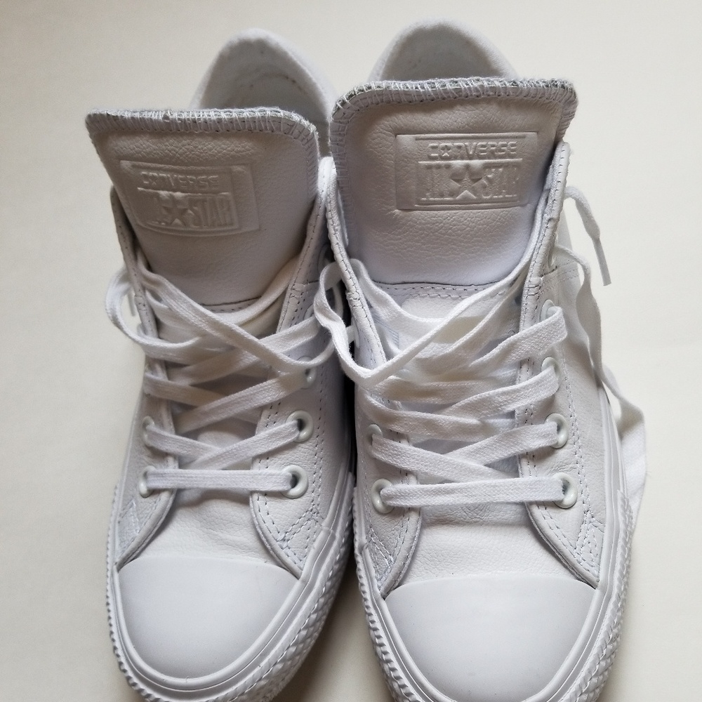 Converse Monochrome White Low Top Sneakers